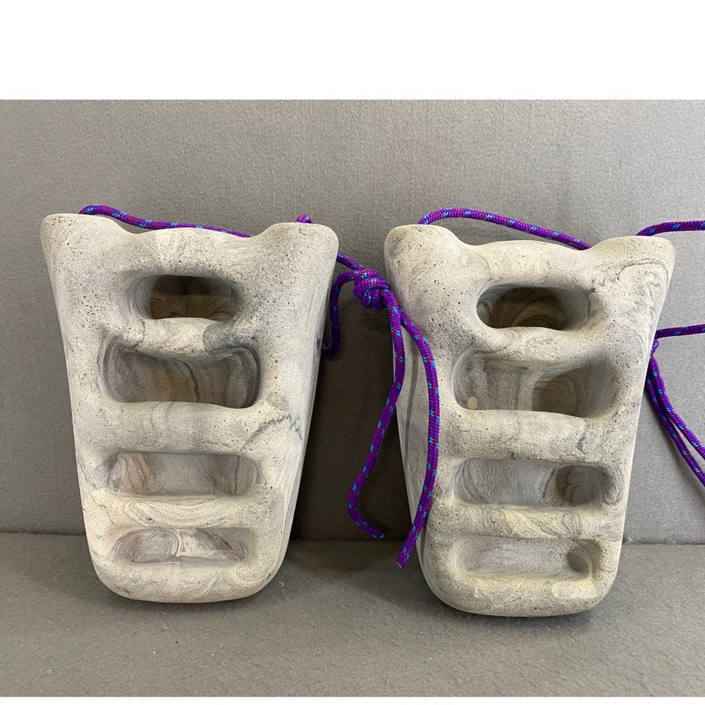 Metolius Rock Rings 3D Portable Climbing Training Holds Grey Swirl Pair